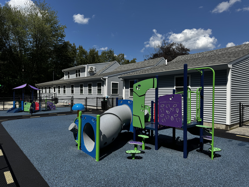 Clean shared community playground and recreation area